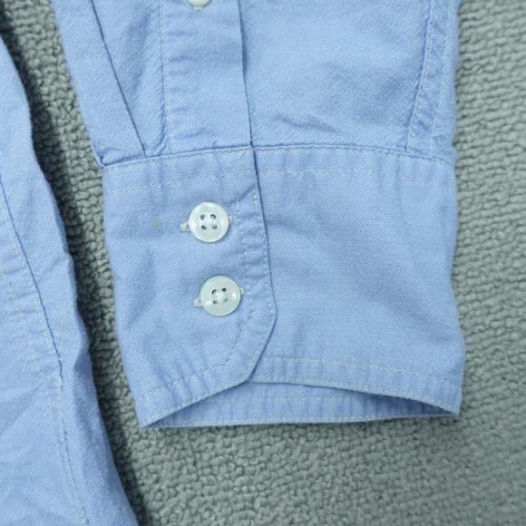 Izod Jeans Button Up Shirt Men's Size XL Blue Long Sleeve Collared 100% Cotton - Picture 7 of 11
